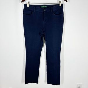 Ralph Lauren Navy Blue Straight Leg Chino Pants 4 Petite
